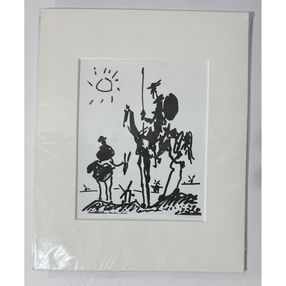 Pablo Picasso Don Quijote Mounted Art Print Museu Picasso France 9.5x7.75